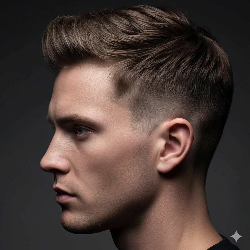 Corte de cabello con desvanecido alto
