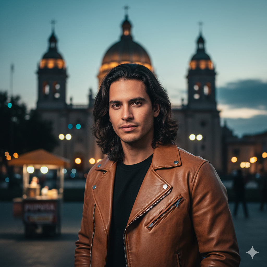 Estilo de cabello largo y bien cuidado